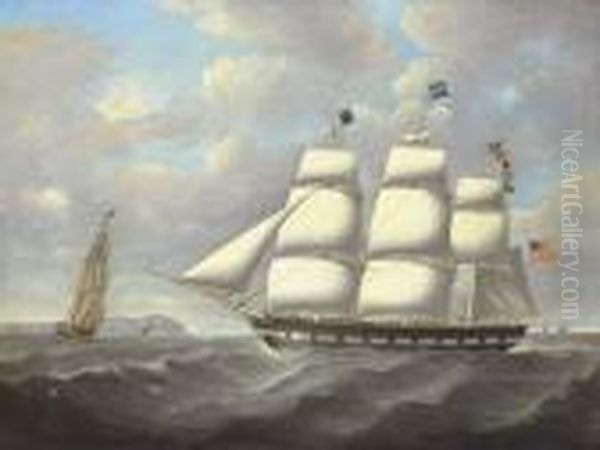 The American Merchantman 
Rajah Gopaul Oil Painting by Samuel Walters