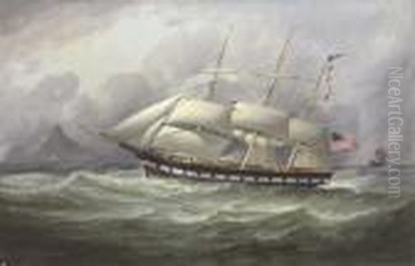 The American Packet Oil Painting by Samuel Walters