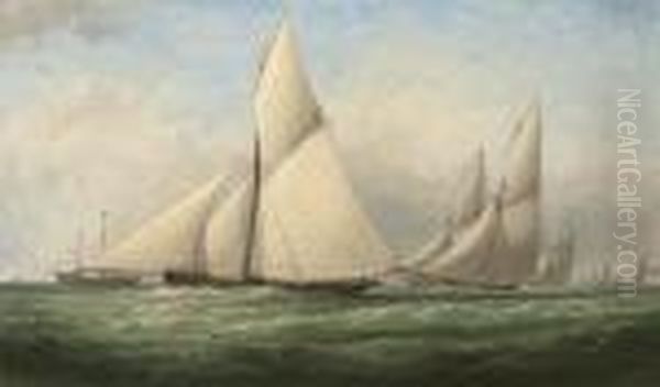 Big-cutters Racing Off The Oil Painting by Samuel Walters