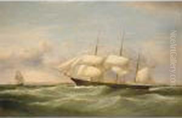 The Barque Naparima Outward Bound Off Deal Oil Painting by Samuel Walters