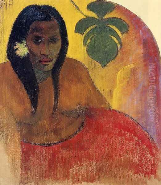 Tahitian Woman I Oil Painting by Paul Gauguin