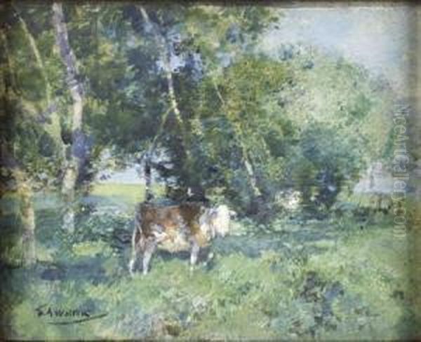 Pastoral Oil Painting by Edward Arthur Walton