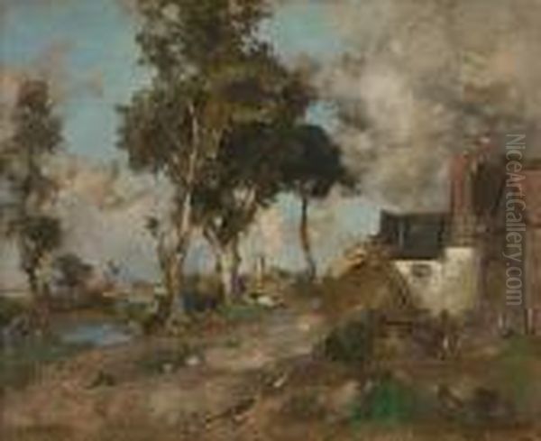 Glebe Farm Oil Painting by Edward Arthur Walton