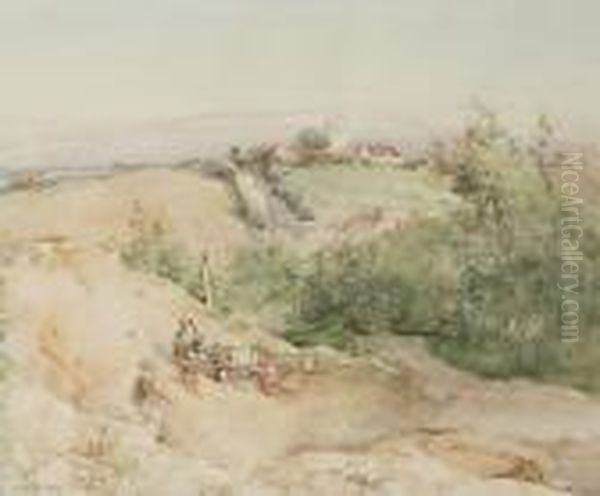 In The Sand Pit Oil Painting by Edward Arthur Walton