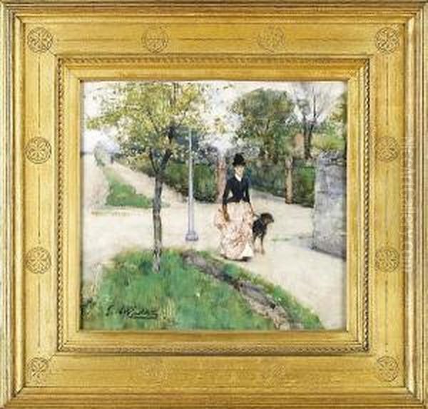 A Morning Walk Oil Painting by Edward Arthur Walton