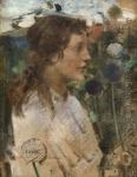 Phyllis Oil Painting by Edward Arthur Walton