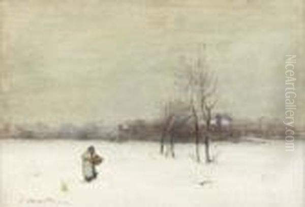 Through The Snow Oil Painting by Edward Arthur Walton