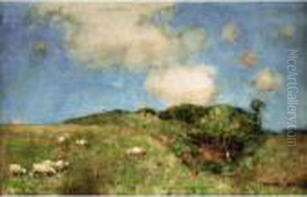 Pastoral Oil Painting by Edward Arthur Walton