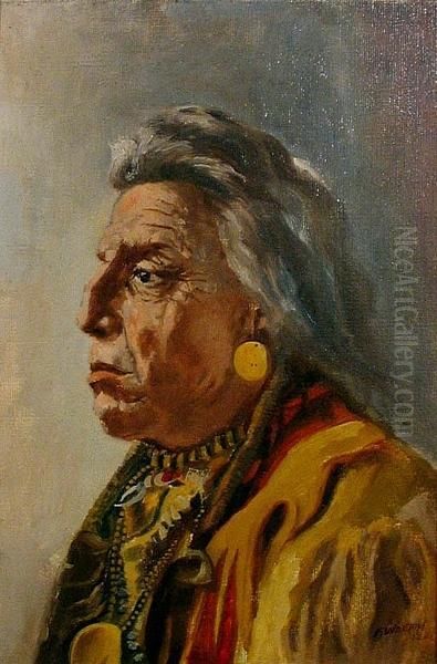 Chief Red Cloud, 1932 Oil Painting by Frank Walton