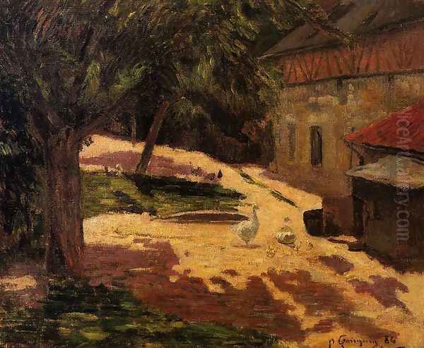 Henhouse Oil Painting by Paul Gauguin