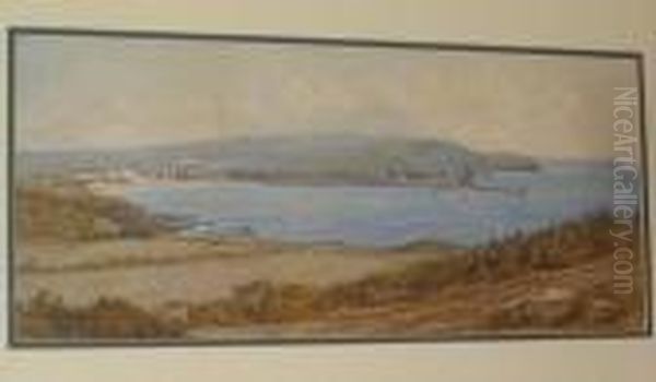 Douglas Bay; And Another Manx View, Thought To Be Port St. Mary Oil Painting by Richard Wane