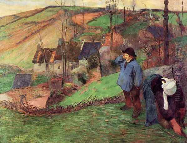 Little Breton Shepherd Oil Painting by Paul Gauguin