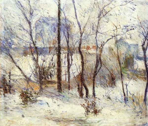 Snow At Vaugirard Oil Painting by Paul Gauguin