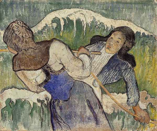 Kelp Gatherers Oil Painting by Paul Gauguin