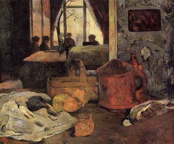 Still Life In An Interior Copenhagen Oil Painting by Paul Gauguin