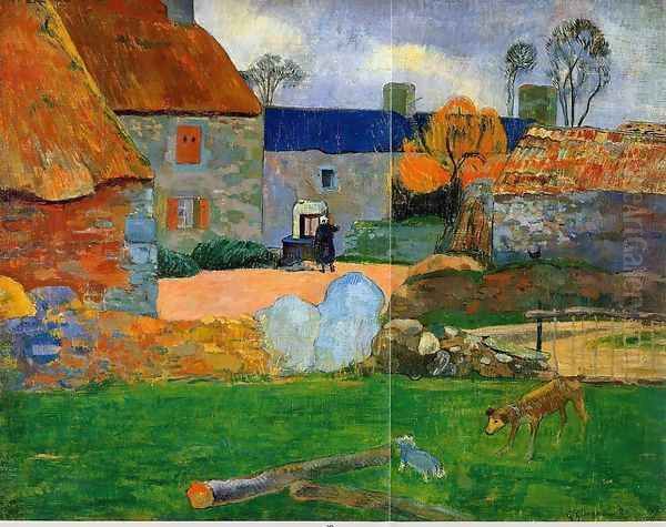 The Blue Roof Oil Painting by Paul Gauguin