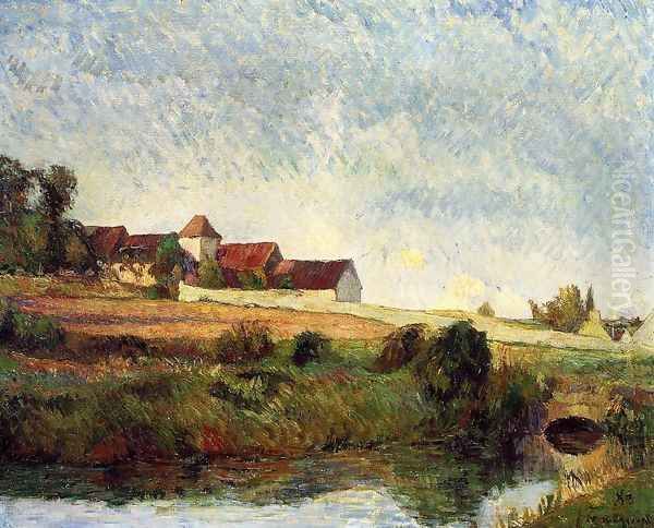 La Groue Farm Osny Oil Painting by Paul Gauguin