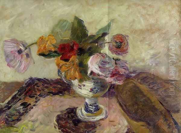 Vase Of Flowers Oil Painting by Paul Gauguin