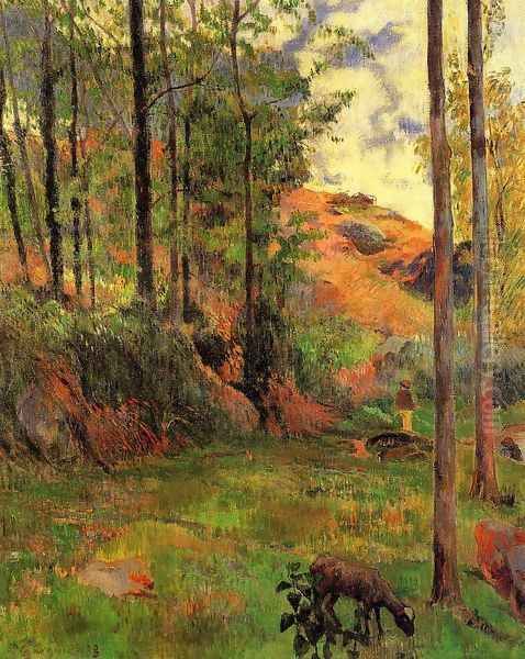 Path Down To The Aven Oil Painting by Paul Gauguin