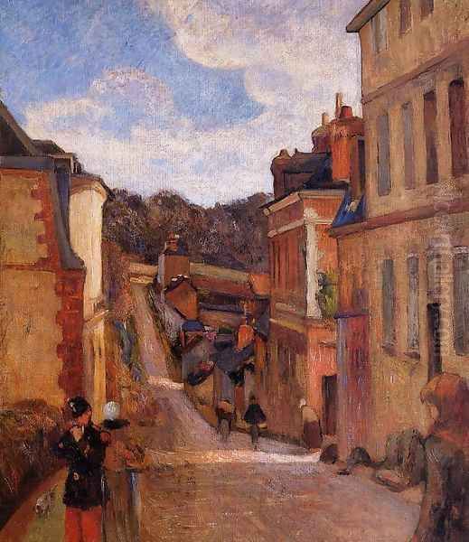 Rue Jouvenet Rouen Oil Painting by Paul Gauguin