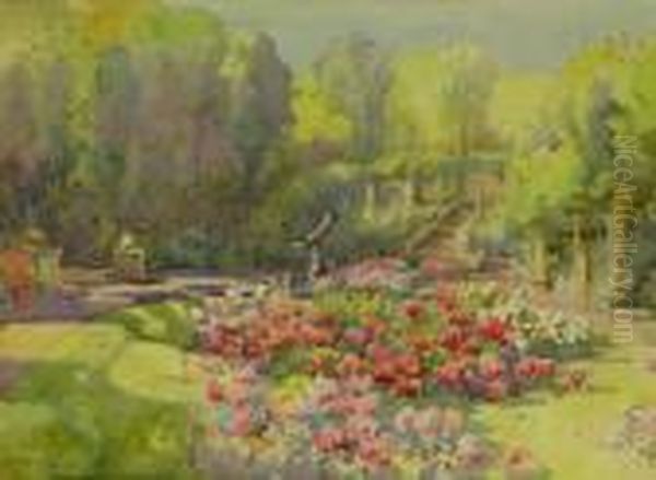 The Italian Gardens Scarborough Oil Painting by Harry Wanless