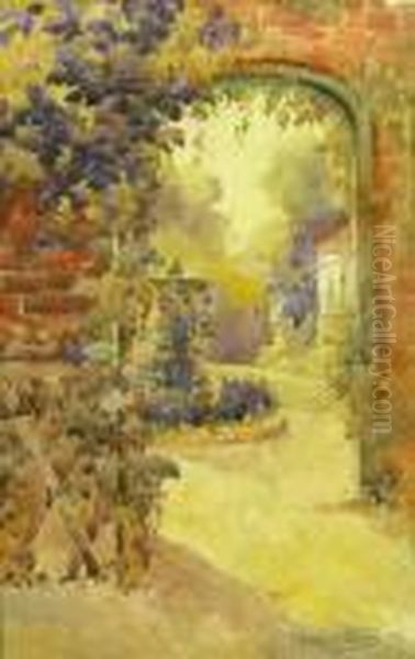 Garden Archway Oil Painting by Harry Wanless