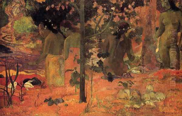 The Bathers Oil Painting by Paul Gauguin