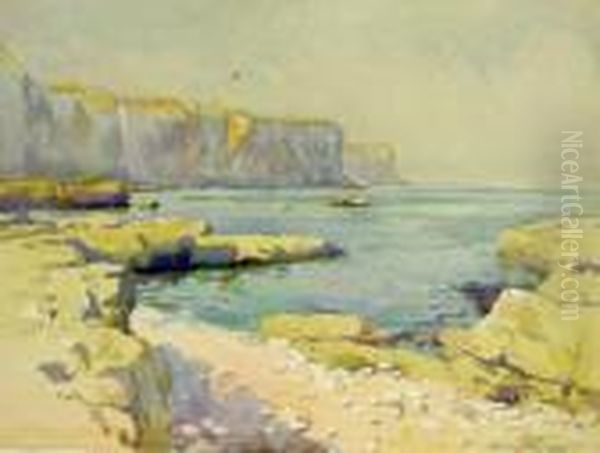 'bempton Cliffs', 'thornwick Bay Flamborough' Oil Painting by Harry Wanless