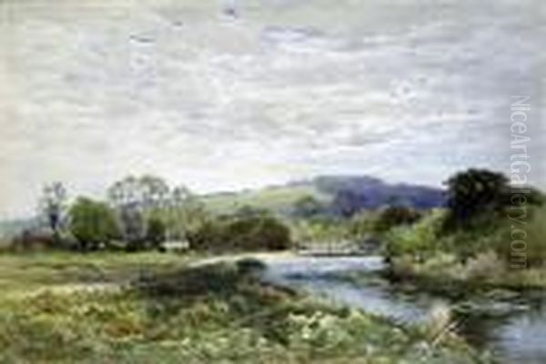 River Landscape Oil Painting by Cyril Ward