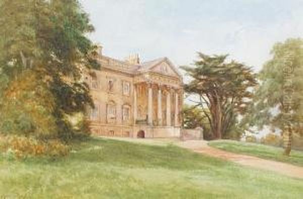 Claremont House, Surrey Oil Painting by Cyril Ward