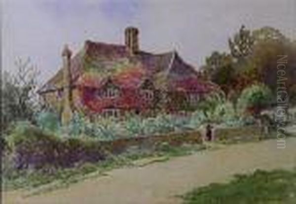 A Sussexcottage Oil Painting by Cyril Ward