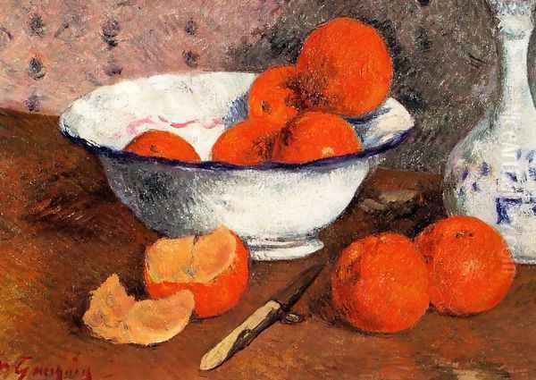 Still Life With Oranges Oil Painting by Paul Gauguin