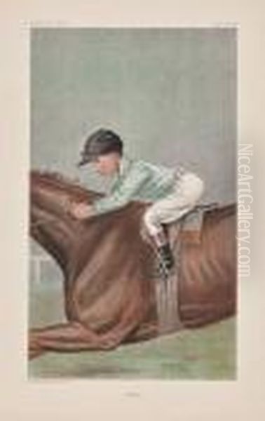 A Good Group Of Jockeys Oil Painting by Leslie Ward