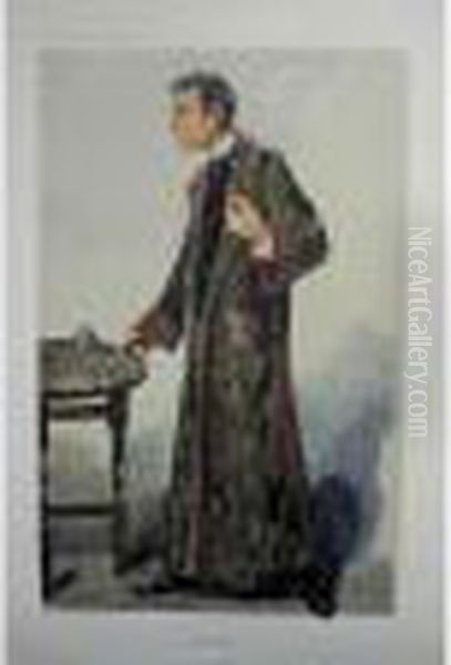 Sherlock Holmes (william Gillette) Oil Painting by Leslie Ward