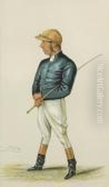 A Collection Of Seventeen Charicatures Of Jockeys By Spy, Lib And Others Oil Painting by Leslie Ward