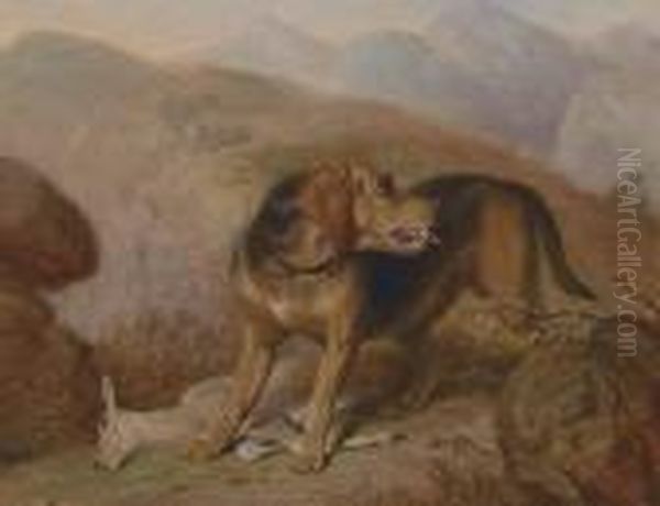 The Deer Stalker's Companion Oil Painting by Martin Theodore Ward