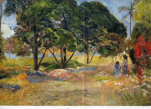 Landscape With Three Trees Oil Painting by Paul Gauguin