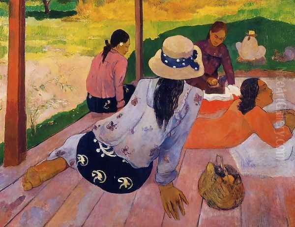 The Siesta Oil Painting by Paul Gauguin