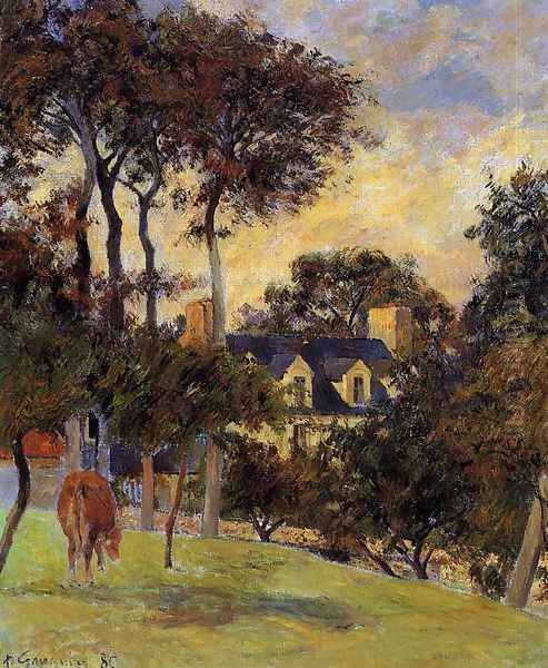 White House Oil Painting by Paul Gauguin