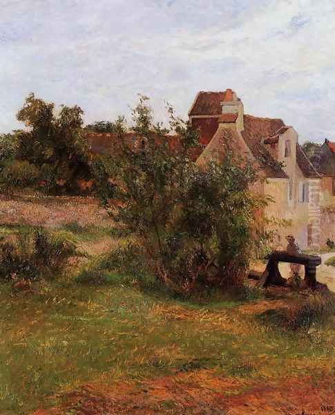 Osny The Gate Busagny Farm Oil Painting by Paul Gauguin