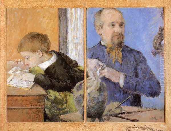 The Sculptor Aube And His Son Oil Painting by Paul Gauguin