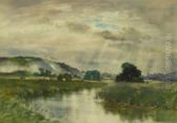 Chalk Pit, Amberley, Sussex Oil Painting by William Henry Waring