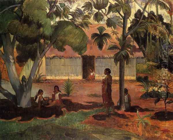 Taperaa Mahana Oil Painting by Paul Gauguin