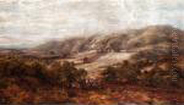 Landscape With A Herdsman Oil Painting by Edmund George Warren