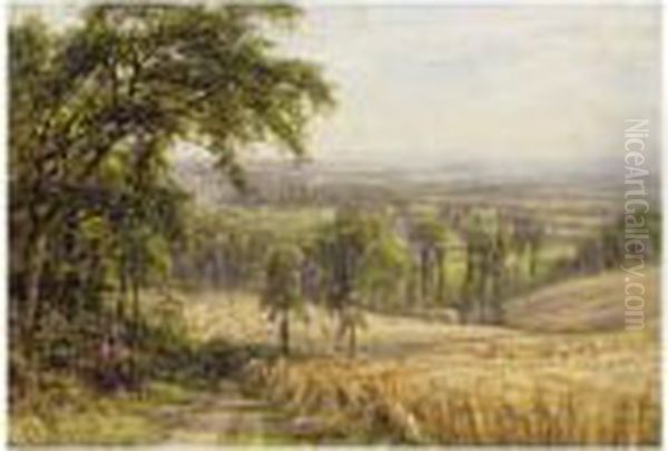 Harvest Time Oil Painting by Edmund George Warren