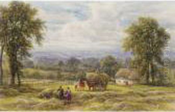 The Hay Wagon Oil Painting by Edmund George Warren