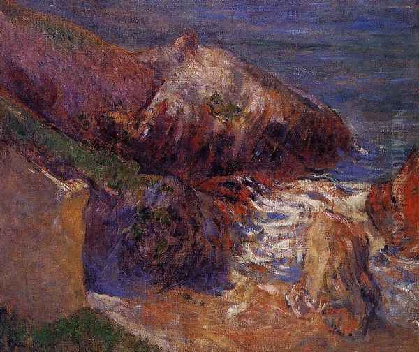 Rocks On The Coast Oil Painting by Paul Gauguin