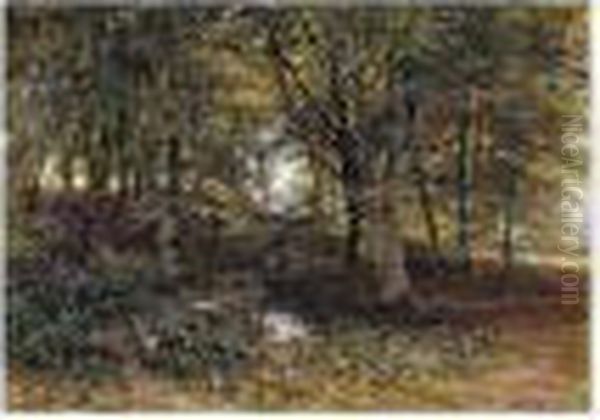 Woodland Oil Painting by Edmund George Warren