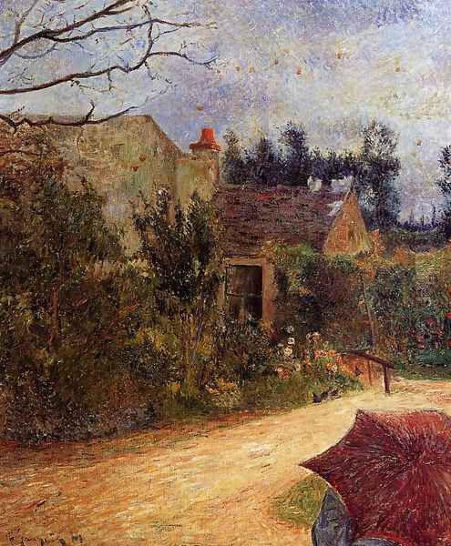 Pissarros Garden Quai Du Pothuis Pontoise Oil Painting by Paul Gauguin