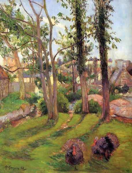 Turkeys Aka Pont Aven Landscape Oil Painting by Paul Gauguin